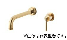 ###≧三栄水栓/SANEI【K47450-S-NCU-13】シングル洗面混合栓(壁出) ブラス 受注生産〔FA〕