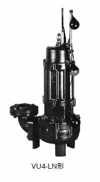 ●川本ポンプ【VU4-505-0.75LN(着脱タイプ)】50Hz 汚物水中ポンプ 4極 三相200V 自動交互内蔵型 VU4形 ボルテックスタイプ〔GF〕(4)