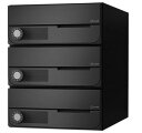 ####u.ナスタ/Nasta 【KS-MB6002PU-3R】ポスト 大型郵便物対応 前入前出 屋内タイプ 上開き 戸数3 静音ラッチ錠