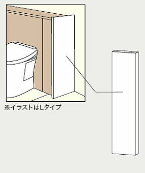 在庫状況：お取り寄せ(詳しくはこちらをクリック)●画像は代表型番のイメージになります。型番通りの手配になりますので（色・形等）確認の上ご注文下さい。レストパルF(キャビネット奥行き256mm)用 壁とのすき間をあけて設置する場合（間口が960mmを超える場合など）に必要となります。 ※手洗器が左側に付く左勝手の場合、エンドパネルはLタイプをお選びください。　 ※I型手洗器ありの場合、手洗器側にはお取り付けできません。　 ※壁排水の場合、排水抜き方向側は対応できません。 265×18×770 UGA509AR　/　UGA509AL