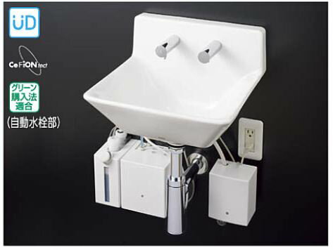 ●TOTO セット品番【LSA125CC】壁掛ハイバック洗面器セット一式 自動水栓(単水栓)・自動水石けん供給栓セット 壁排水金具〔GE〕