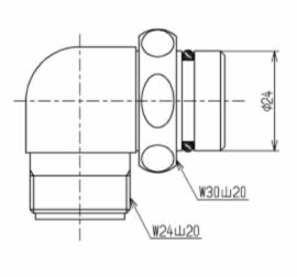 TOTO【TH730-3】シャワーエルボ (TMJ20・30型用)〔EJ〕