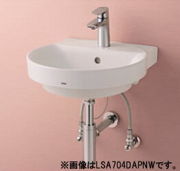 ###TOTO セット品番【LSA704DASNW】ベッセル式洗面器セット一式 シングル混合水栓 ボトルトラップ ワンプッシュ式 (ヘアキャッチャー付) 壁給水 床排水〔GE〕 1