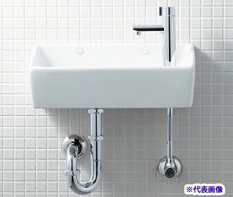 INAX/LIXIL【YL-A35HD】狭小手洗器 手洗タイプ（角形） アクアセラミック 壁排水（Pトラップ） 床給水 一般地・寒冷地共用〔HC〕