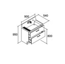 ###INAX/LIXIL ピアラミドルグレード 洗面化粧台本体 フルスライドタイプ 一般地 シングルレバーシャワー水栓 間口900mm〔HJ〕