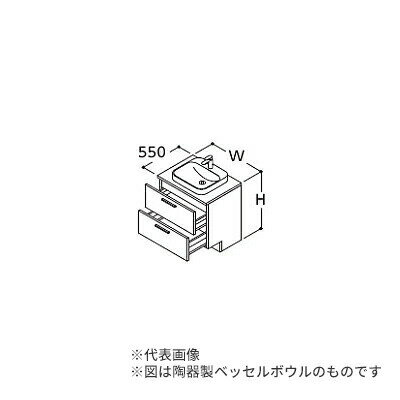 ###TOTO【LDSZB100ACGBA1】洗面化粧台 ドレーナ セルカホワイト 2段引き出し ミドルクラス 陶器製ベッセル式ボウル 回避なし 間口1000 受注約1週〔GG〕 1