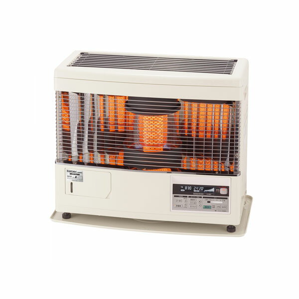 ●長府(旧サンポット) 石油ストーブ【UFH-6412URF E(W)】ホワイト カベック FF式 床暖房内蔵 木造17畳/..