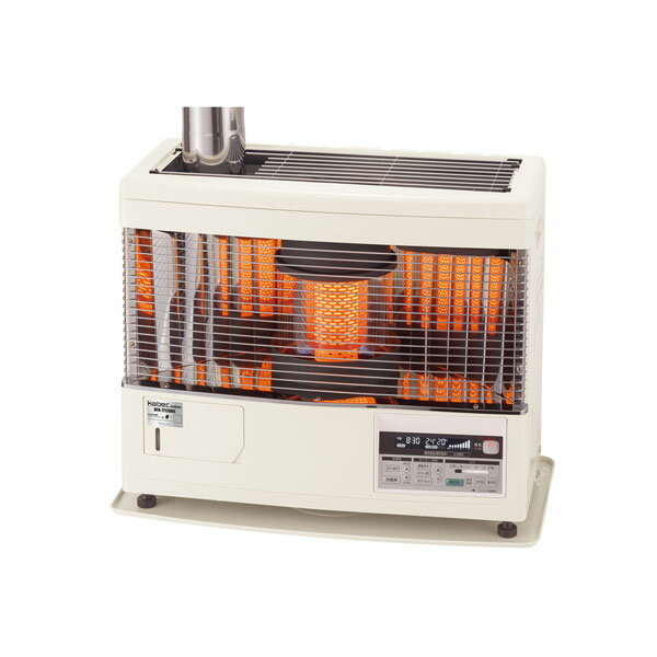 ●長府(旧サンポット) 石油ストーブ【UFH-7712URC E(W)】ホワイト カベック 煙突式 床暖房内蔵 木造20畳/コンクリート32畳 石油タンク別..