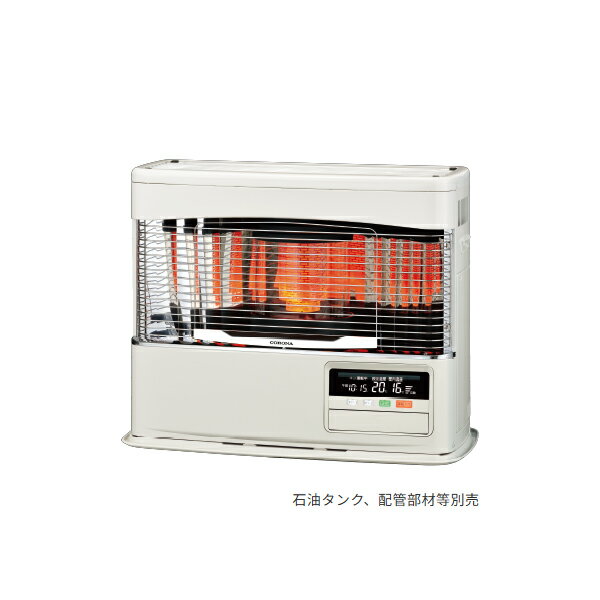 ●コロナ 暖房機器【FF-6825PK(W)】ホワイト FF式石油暖房機(輻射型) PKシリーズ ポット式 主に18畳用 ..