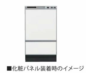 ∬∬リンナイ 食器洗い乾燥機 オプション【KWP-F402P-W】(80-7226) ホワイト フロントオープンタイプ用 化粧パネルセット 表面：光沢〔FJ〕