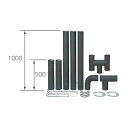 ‡‡‡トヨトミ 部材【SHB-106A】黒 ステンレス製 排気筒セット (φ106)〔DF〕