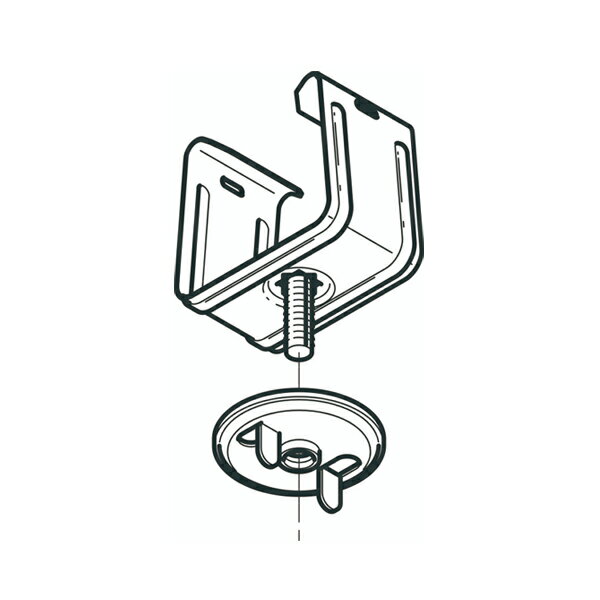 Яネグロス電工 【DK1UK-6】照明器具取付金具 開口上向き用 ねじサイズM6