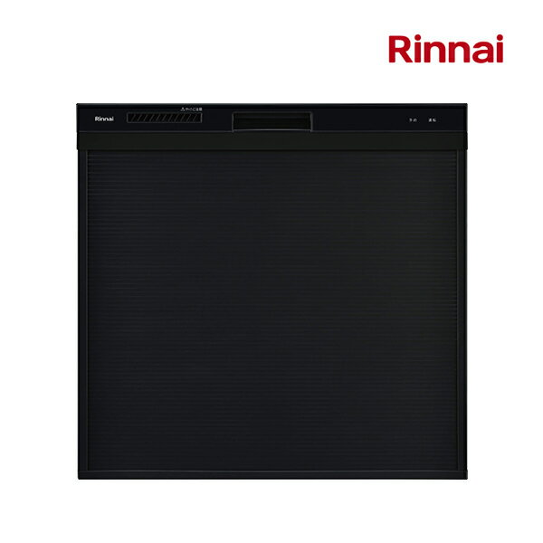###リンナイ 食器洗い乾燥機【RKW-C402CA-B】ブラック 標準スライドオープン 幅45cm コンパクト 扉材・化粧パネル対応〔GB〕