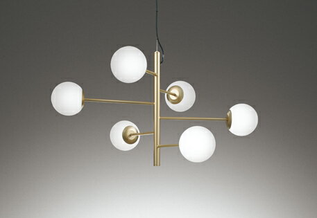 ▲βオーデリック/ODELIC 【OC257263NCR】シャンデリア 高演色LED 昼白色 調光 ねじ込式 〜8畳 LEDランプ サテンゴールド 調光器別売