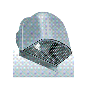 西邦工業【CFN150】金網型・7×14ラス網・下部開閉タイプ外壁用アルミ製換気口・深型フード〔HF〕