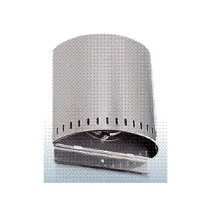 納期目安：お取り寄せ品(詳しくはこちらをクリック) 材質：SUS304 仕上：シルバー焼付塗装 金網脱着式 特長：下からの風を上に逃がす為、風圧を軽減します。 　　　　　薄型の為、違和感がありません。 ※金網に関しては、当店までお問い合わせください。 ※画像はイメージとなります。