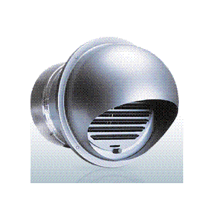 西邦工業【SFXDC100SC】セルフード・同芯ガラリ型・CD・FD付外壁用ステンレス製換気口・逆風防止・防火..