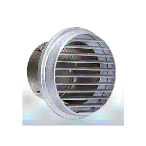 西邦工業【SVC150A】ベントキャップ・逆風防止ダンパー付・低圧損外壁用アルミ製換気口〔HF〕