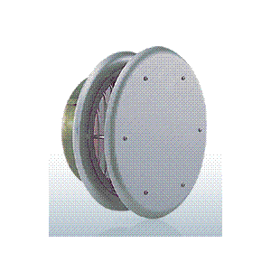 西邦工業【SXTBD125】縦ガラリ型・フラットカバー付・防火ダンパー付外壁用アルミ製換気口〔HF〕