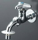 KVK 水栓金具【K34BNZ】吐水口回転計給水栓(ツバ付ワンタッチノズル付)寒冷地用〔GA〕