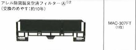 三菱 エアコン 部材 換用空気清浄フィルター【MAC-307FT】(506-307)アレル除菌脱臭空清フィルターA (1枚)〔EH〕