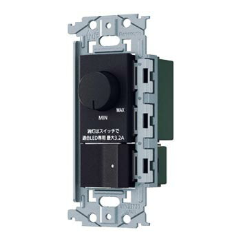 楽天クローバー資材館パナソニック 配線器具【WNS57583B】マットブラック SO-STYLE LED 埋込逆位相調光スイッチC ほたるスイッチC 適合LED専用3.2A ロータリー式 下限照度設定機能付