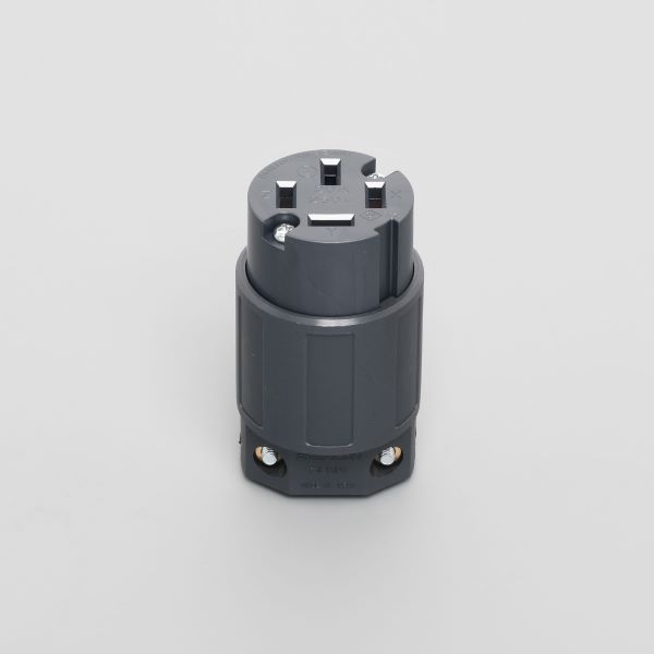 Яアメリカン電機 【9224N】黒色 コードコネクタボディ ナイロンカバー 平刃形 20A 接地形3P 250V