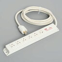 Яアメリカン電機 【KC1270】白色 マルチユースOAタップ コンビ6ヶ口 (平刃形・5ヶ/引掛形・1ヶ) コード3m 引掛形プラグ 125V