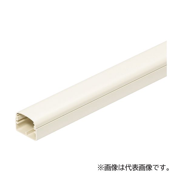 ▲未来工業 【MD-40M】ミルキーホワイト モールダクト (スタンダード) (ケーブル配線保護カバー) 40型 屋内用 全長2m 自己消火性樹脂製