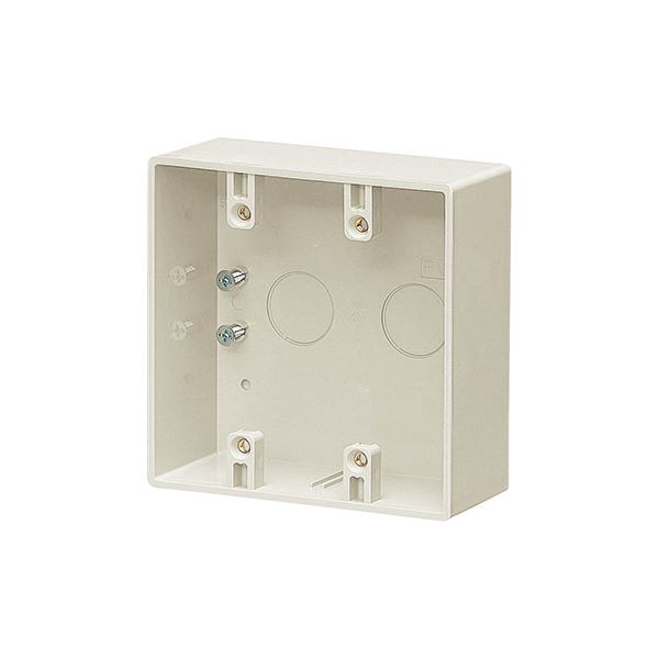 未来工業 【PVR-0WM】ミルキーホワイト 露出スイッチボックス (2号コネクタ無) 2ヶ用 (穴無)