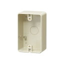 未来工業 【PVR-0BC0J】ベージュ 露出スイッチボックス (防水コンセント・片側接地タイプ) 1ヶ用 側面ノック22(25)×1