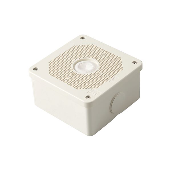 未来工業 【PV4B-BLNF1M】ミルキーホワイト 露出用四角ボックス (取付自在蓋) 有効深さ51.5mm 防犯カメラ取付用ねじ付