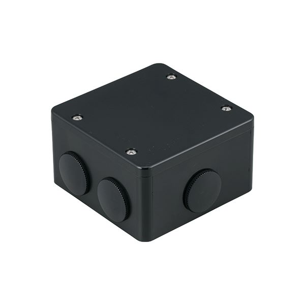 未来工業 【PVK-BNPK】ブラック PVKボックス (防水タイプ) 中形四角(深型) おねじキャップ付 防雨型のサムネイル