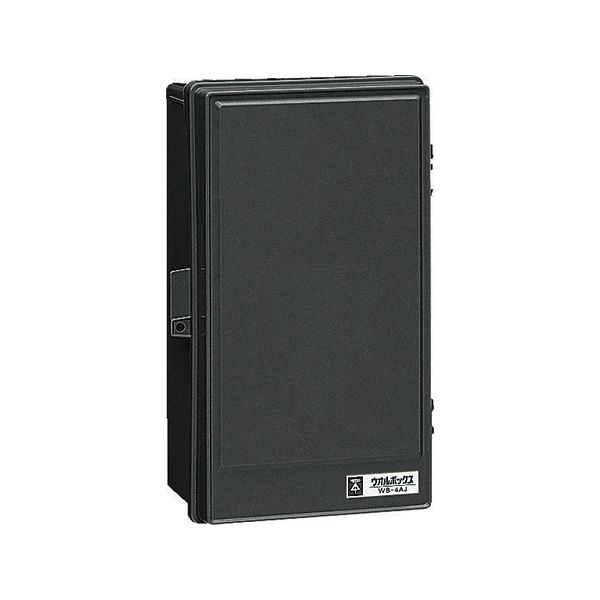 未来工業 【WB-4AOK】ブラック ウオルボックス (プラスチック製防雨ボックス) 屋根無(タテ型) Aタイプ 410×265×167 木板ベース付