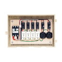 ‡‡‡未来工業 【C15-42HC5】ベージュ 屋外電力用仮設ボックス (漏電しゃ断器・分岐ブレーカ・コンセント内蔵) 透明蓋 30mA 350×530×180(4)