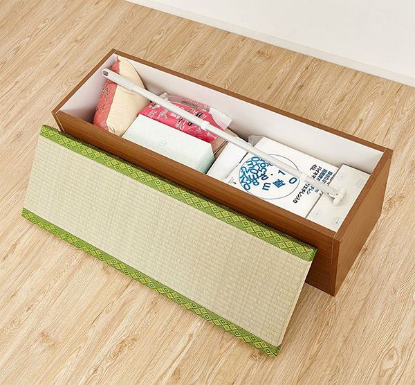 ###⊥クロシオ 【32385】(4954877323853) 収納たたみベンチ 90 組立品 2