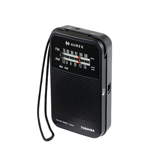 ω東芝 オーディオ【TY-KR10(K)】ブラック LEDライト付きホームラジオ AUREX
