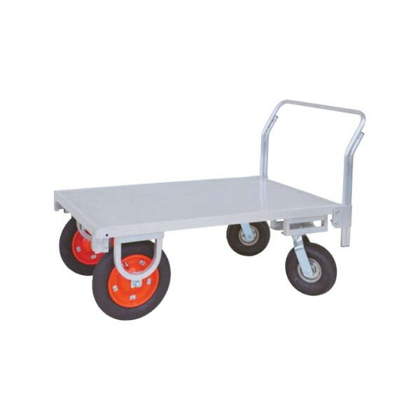 ●∂長谷川工業 【FT-1250-360T】全面アルミ板張りフラット台車 FT フラッティ 荷台幅125cm 荷台奥行85cm エアータイヤ