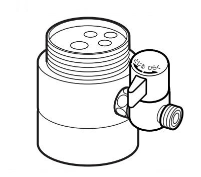 ナニワ製作所 【NSP-SSA7】浄水器・食器洗い乾燥機用分岐水栓 シングル分岐 (旧品番 NSJ-SSA7)〔▽〕