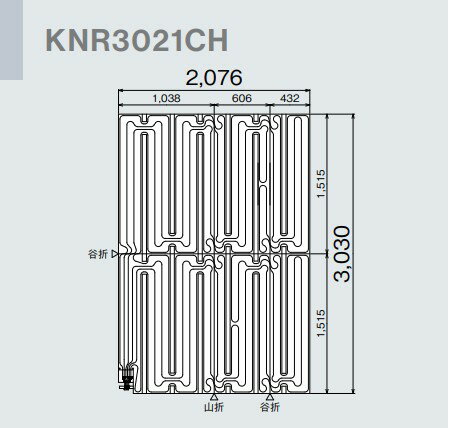 ###リンナイ 床暖房【KNR3021CH】(26-3880) リフォーム向け 3回路 5.5mm厚小根太入り温水マット (旧品番 KNR3021C)〔GB〕 2