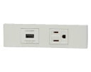 ###β神保電器 配線器具【KAG-2608PW】ピュアホワイト NKシリーズ 家具・機器用 USBコンセント+接地コンセントセット 受注生産