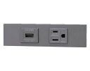 ###β神保電器 配線器具【KAG-2609SG】ソリッドグレー NKシリーズ 家具・機器用 USBコンセント+接地コンセントセット 受注生産