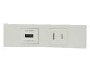 ###β神保電器 配線器具【KAG-2614PW】ピュアホワイト NKシリーズ 家具・機器用 USBコンセント+扉付コンセントセット 受注生産