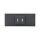 ###β神保電器 配線器具【KAG-1708SB】ソフトブラック NKシリーズ 家具・機器用 扉付コンセントセット (シボ加工品) 受注生産