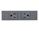 ###β神保電器 配線器具【KAG-2704SG】ソリッドグレー NKシリーズ 家具・機器用 接地コンセントセット 2口 (シボ加工品) 受注生産