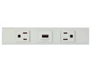 ###β神保電器 配線器具【KAG-3721PW】ピュアホワイト NKシリーズ 家具・機器用 接地コンセント+USBコンセント+接地コンセントセット (シボ加工...