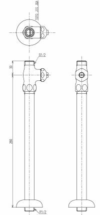 TOTO 水栓金具【T4BD29U】ストレート形止水栓（共用）〔HG〕