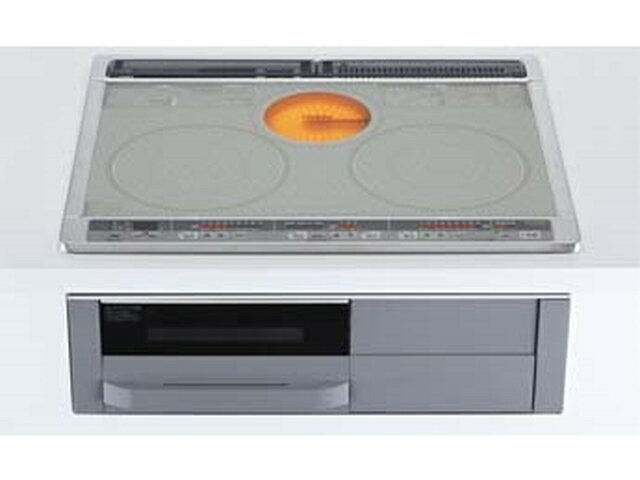 ●三菱 IHクッキングヒーター【CS-G318MSR】シルバー 2口IH+ラジエント スタンダードタイプ 60cmトップ ..