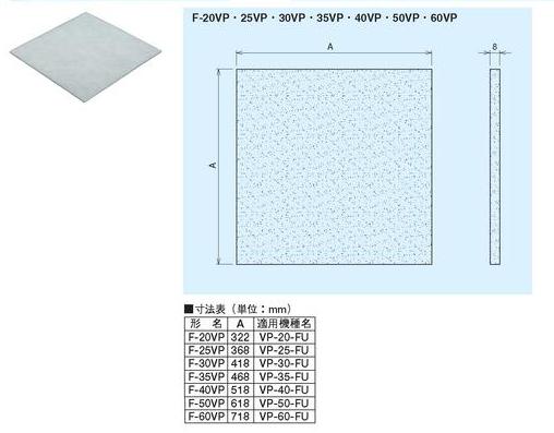 東芝(日本キヤリア) 換気扇部材【F-20VP】フィルターユニット交換用フィルター (20...
