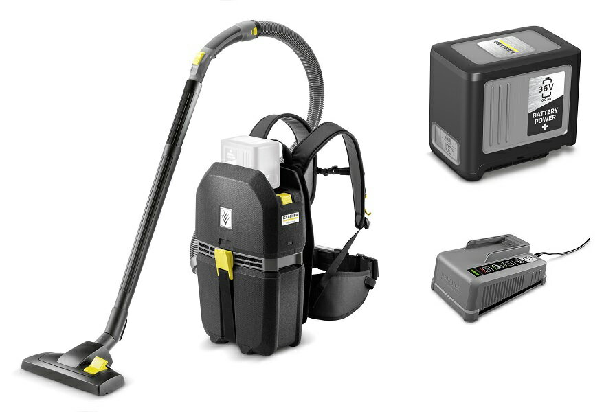 ●∂ケルヒャー 【BVL 5/1 Bp+36/60+36/60】(バッテリー+充電器セット) 背負式クリーナー コードレス 業務用 バッテリーパワープラス(36...